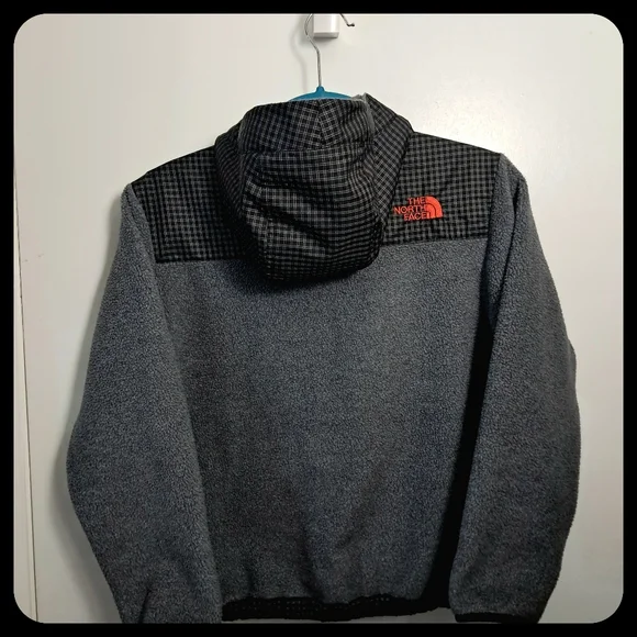 The North Face TNF Denali Polartec Fleece Boys Youth Hooded Full Zip Jacket M